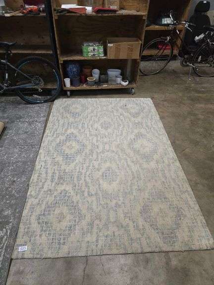 TATUM COLLECTION WOOL RUG MADE IN INDIA SLATE/ SILVER TW-01 5' x7'6" TATUTW-01SLSI5076
