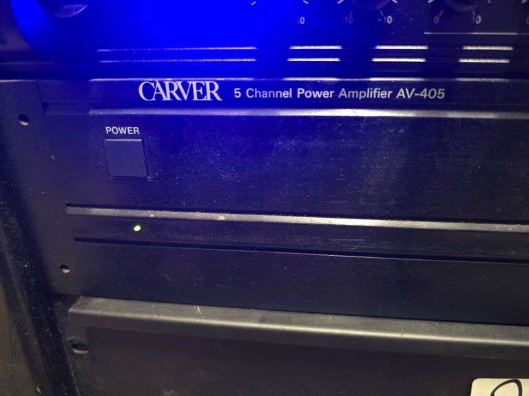 CARVER 5-CHANNEL POWER AMPLIFIER AV-406  WITH POWER CABLE