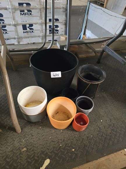 VARIOUS PLANTERS INCLUDING CLAY, CERAMIC, AND PLASTIC
