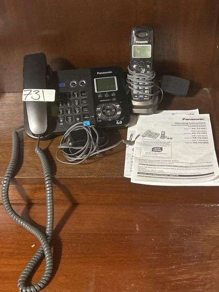 Panasonic dect 6.0 corded and cordless expandable digital phone system with manuals incld