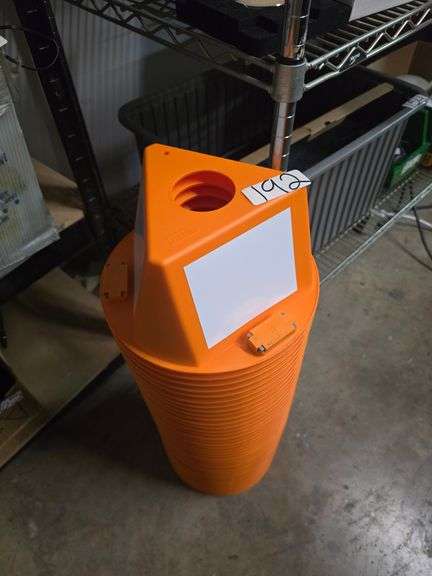 ULINE ORANGE CAUTION INTEKERS WITH DRY ERASE SIDES