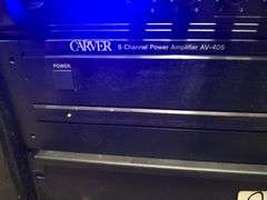 CARVER 5-CHANNEL POWER AMPLIFIER AV-406  WITH POWER CABLE