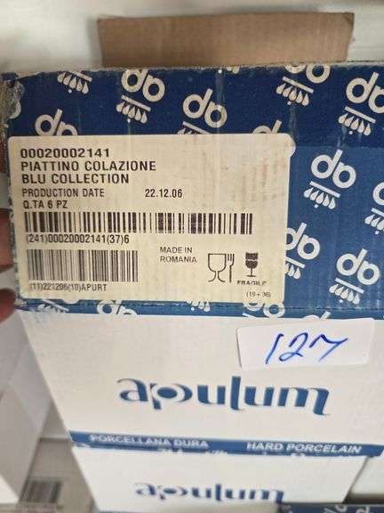 APULUM HARD PORCELAIN 6PCS BLU COLLECTION SAUCERS