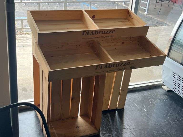 RAW WOOD CUSTOM MADE PRODUCE STAND 39"x27"x38"