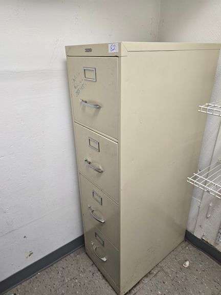 ANDERSON HICKEY CO 4-DRAWER METAL FILING CABINET WITH WINDOW APROX 15"x25"x52"