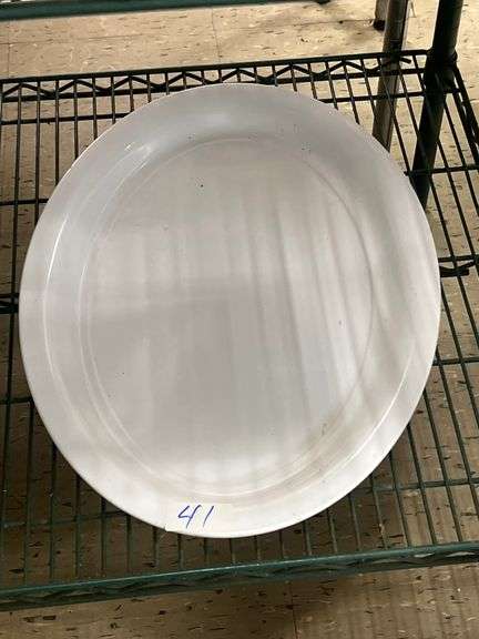 CARLISLE 4384021"x15" WHITE PLASTIC PLATTER