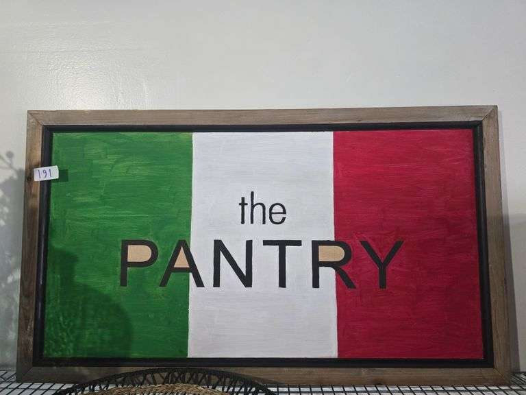 THE PANTRY WOODEN WALL ART APROX 3' x 2'