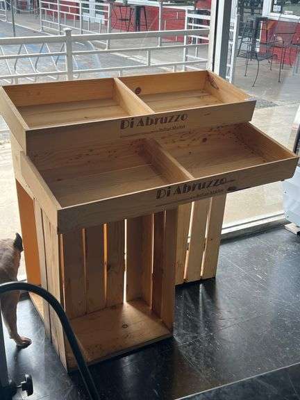 RAW WOOD CUSTOM MADE PRODUCE STAND 39"x27"x38"