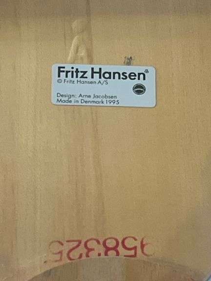 FRITZ HANSEN VINTAGE WOOD AND METAL CHAIRS DESIGN: ANNE JACOBSEN MADE IN DENMARK 1995