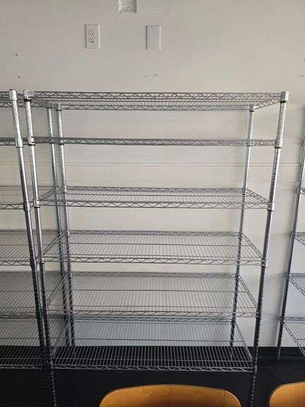 HDX STAINLESS STEEL 6-TIER SHELVING UNIT 4'x18"x6'