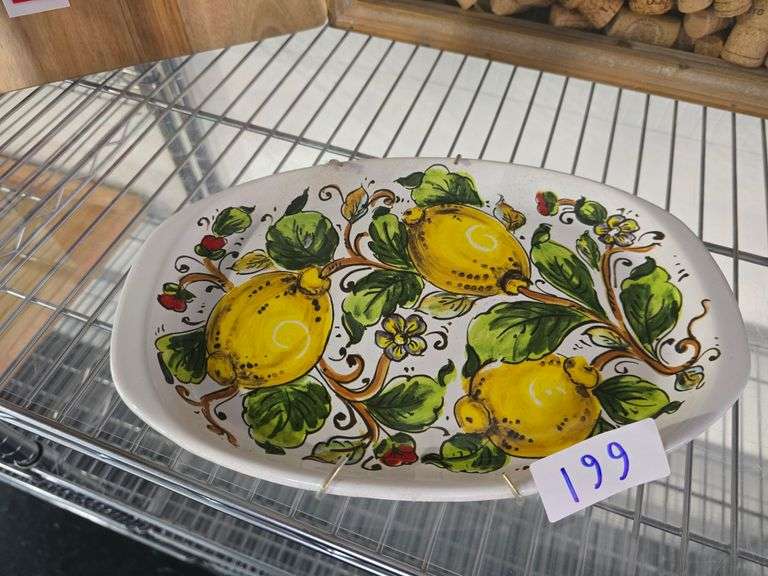 NOVA DERUTA HAND PAINTED WALL HANGING PLATE MADE IN ITALY