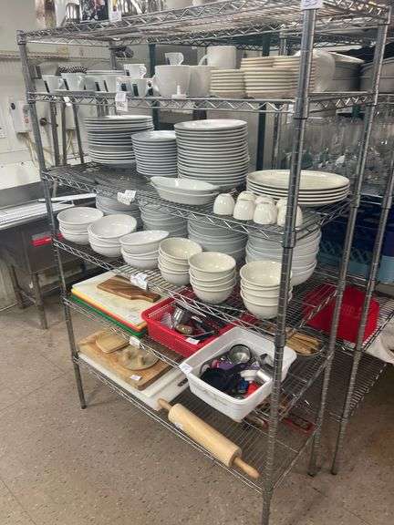 HDX STAINLESS STEEL 6-TIER SHELVING UNIT 4'x18"x6' **PICKUP AFTER 2PM