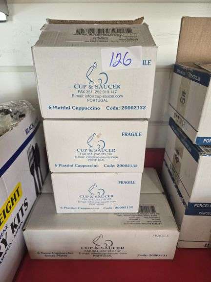 CUP & SAUCER 6 PIATTINI CAPPUCCINO LAVAZZA SAUCERS ; AND 6 TAZZE CAPPUCCINO CUPS