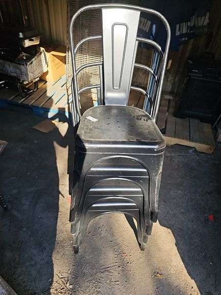 BLACK METAL CHAIRS *match those inside