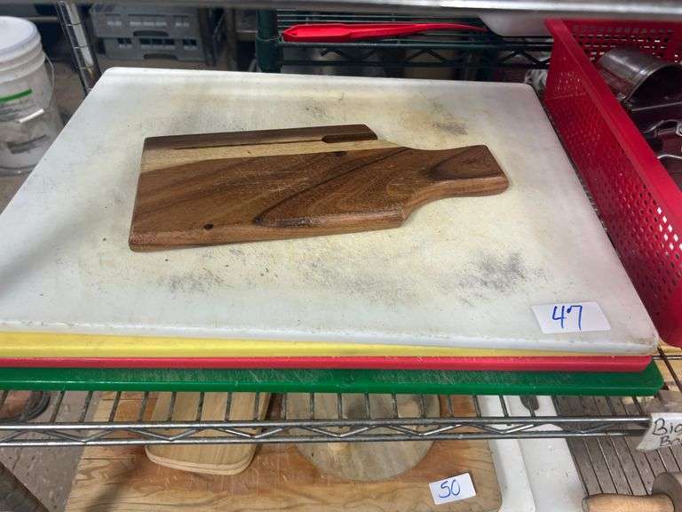 CUTTING BOARDS INCLUDING 20"x15" AND WOODEN 10"x6"