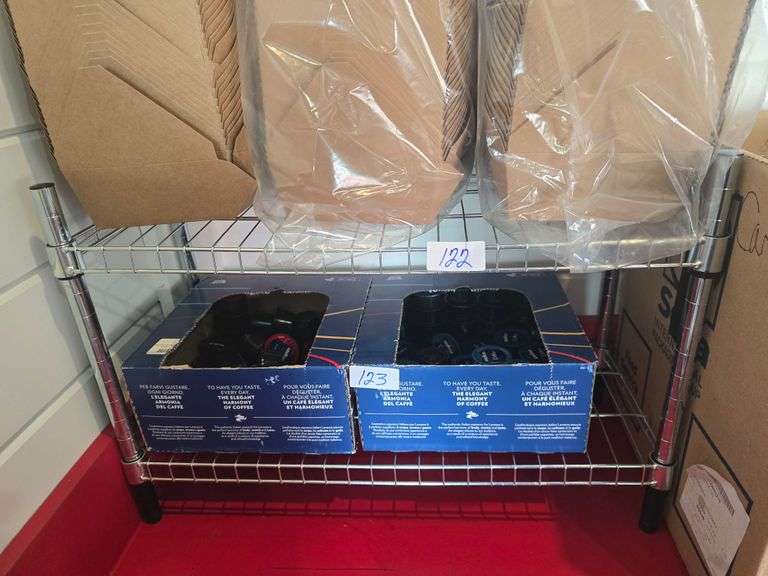 2-TIER STAINLESS STEEL COUNTERTOP SHELVING APROX 2'x10"x16"