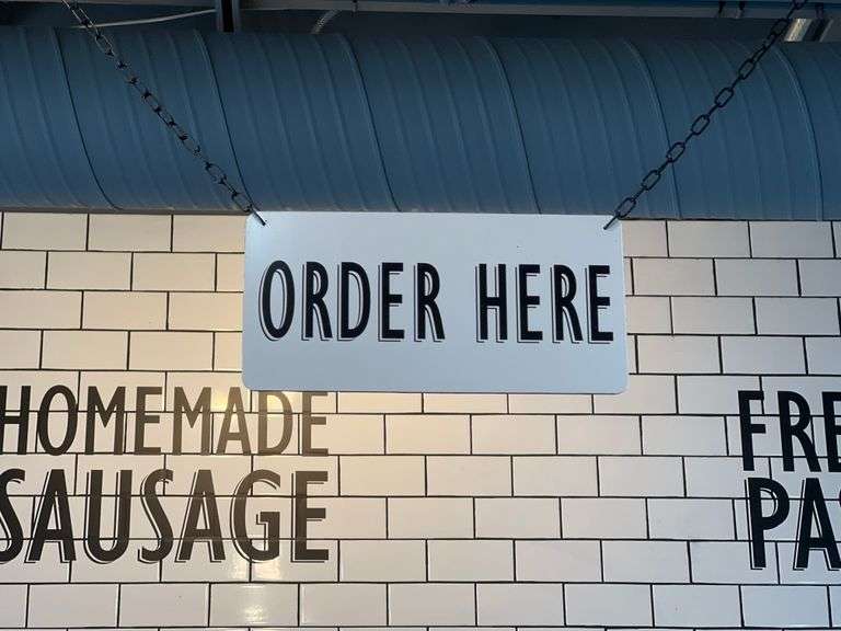 STORE SIGNS INCLUDING LED OPEN SIGNS HANDING METAL SIGNS ECT