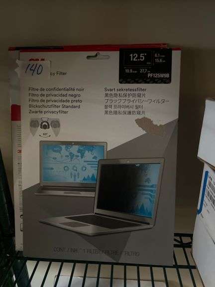 3M PRIVACY FILTERS FOR LAPTOPS WITH 12.5" SCREEN 10.9"x6.1" PF125W9B