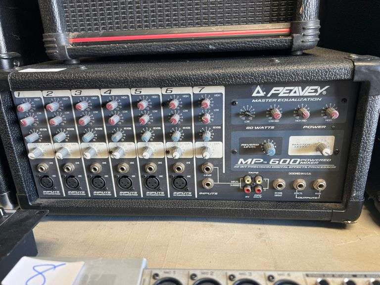 PEAVEY MASER EQUALIZATION MP 600 POWERED MIXER 32 BIT PRECISION DIGITAL EFFECTS PROCESSOR