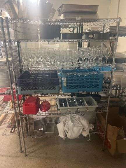 HDX STAINLESS STEEL 6-TIER SHELVING UNIT 4'x18"x6' **PICKUP AFTER 2PM