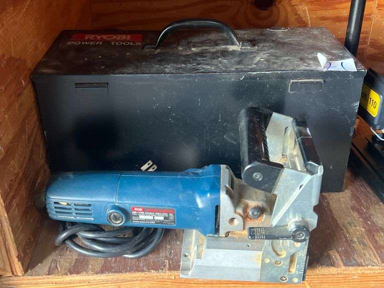 RYOBI JOINER MACHINE JM-100 DOUBLE INSULATED 90000RPM WITH METAL TOOL BOX INCLD.