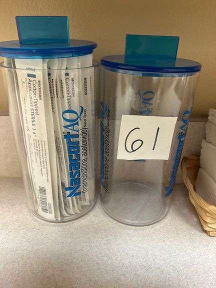 MCKESSON COTTON-TIPPED APPLICATORS STERILE 6" 24-106-2S ABOUT 20 INSIDE NASACORT AQ CONTAINER