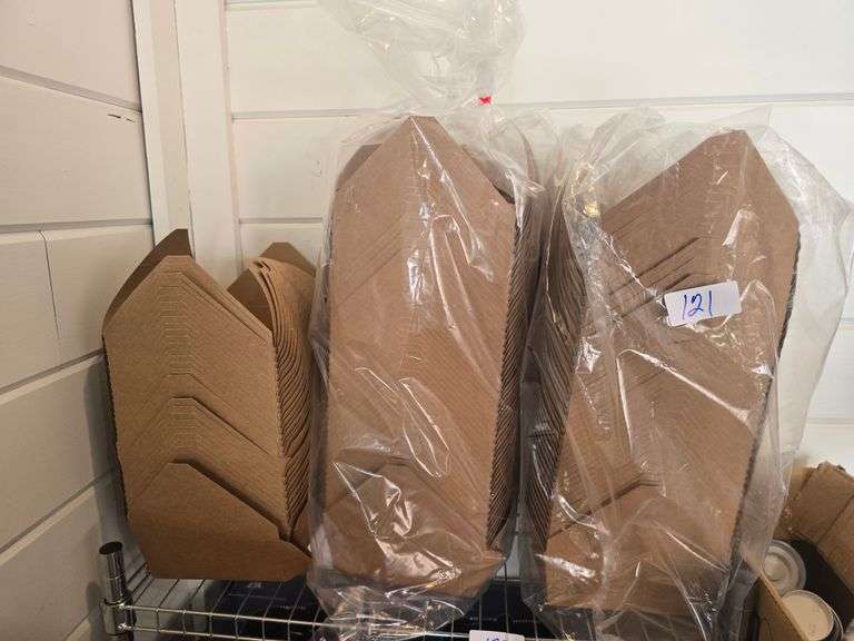 CARDBOARD TO-GO BOXES APROX 9"x6"x3"