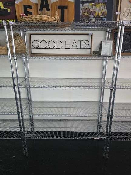 HDX STAINLESS STEEL 5-TIER SHELVING UNIT 4'x18"x6'