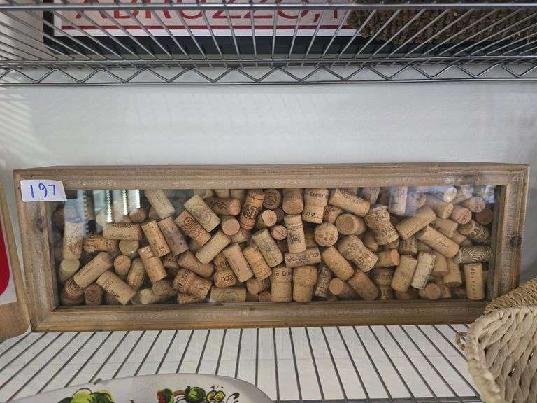 WALL HANGING WINE CORKS SHADOWBOX