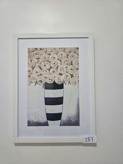 FLORAL THEMED WALL ART APROX 1'x18"