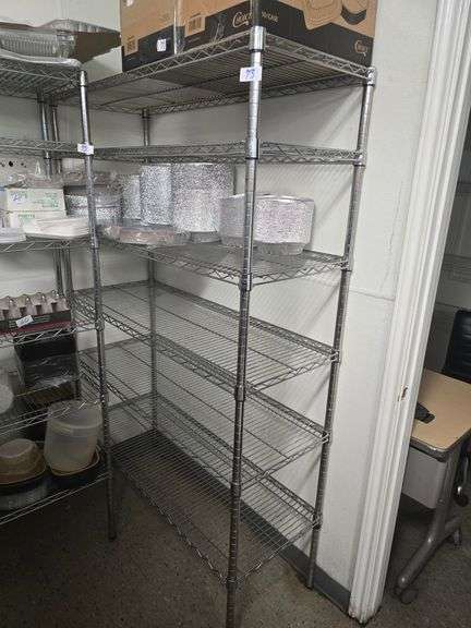 HDX STAINLESS STEEL 6-TIER SHELVING UNIT 4'x18"x6' **PICKUP AFTER 2PM