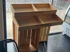 RAW WOOD CUSTOM MADE PRODUCE STAND 39"x27"x38"