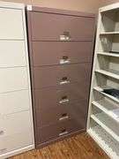 HON 10277 09 METAL CABINET WITH 6-DROP DOWN DOORS APROX 14"x36"x6'3"