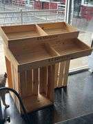 RAW WOOD CUSTOM MADE PRODUCE STAND 39"x27"x38"