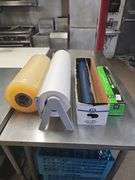 FOOD SERVICE ROLLS INCLUDING 18" ALUMINUM FOIL , 24" FILM WRAP , 24" CARDBOARD PAPER ROLL AND 18" PLASTIC WRAP