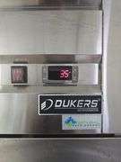 DEUKERS STAINLESS STEEL COMMERCIAL REFRIGERATOR MODEL D28AR WITH 4 INNER SHELVES