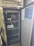 DEUKERS STAINLESS STEEL COMMERCIAL REFRIGERATOR MODEL D28AR WITH 4 INNER SHELVES