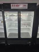 TRUE GDM-49-HC~TSL01 COMMERCIAL 2-DOOR REFRIGERATOR WITH 8-INNER SHELVES, ON WHEELS, IN GREAT WORKING CLEAN CONDITION