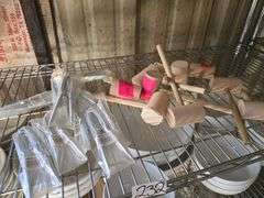 SMALL WOODEN MALLETS AND 6" SINGLE JAW ZINC PLATED STEEL LOBSTER CRACKERS