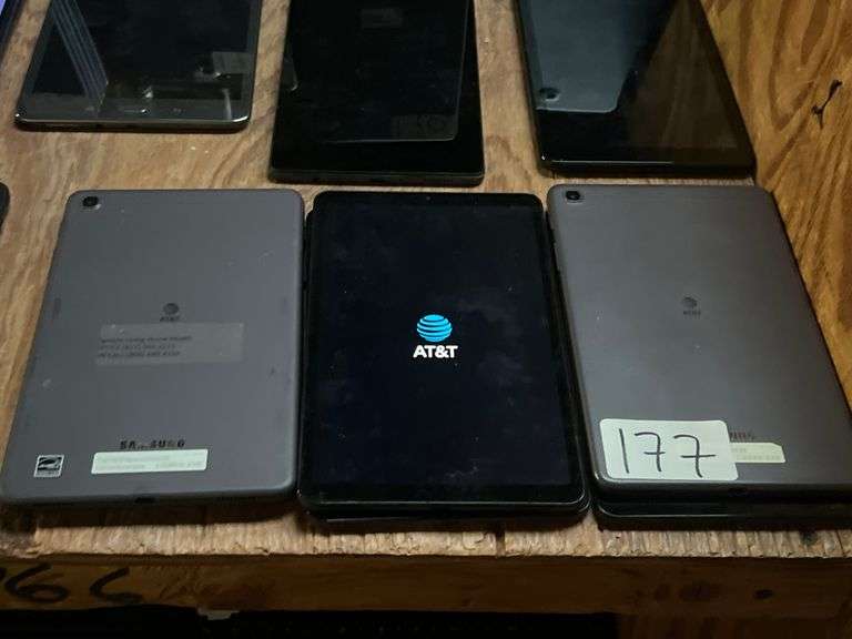 SAMSUNG GALAXY TAB A ANDROID TABLETS T307U.03 FOR AT&T MOST TESTED AND POWER ON BUT SOME PASSWORD PROTECTED