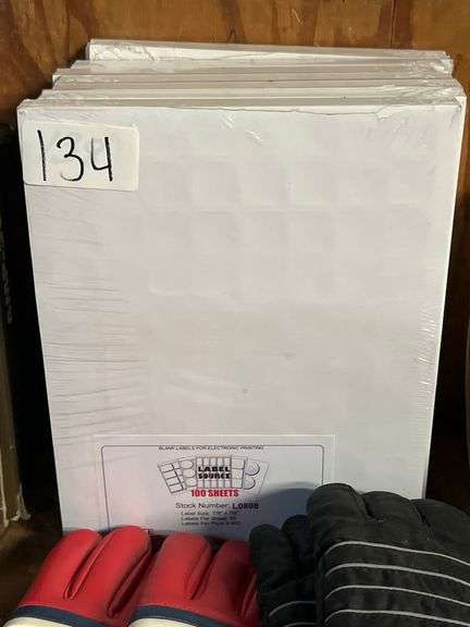 LABEL SOURCE WHITE LASER PERMANENT ADHESIVE STOCK NUMBER L0808 7/8" x 7/8" 88-LABELS PER SHEET, 8,800 LABELS PER PACK