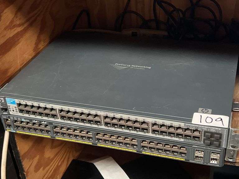 SERVER SWITCHES INCLUDING HP PROCURVE SWITCH 2810-48G J9022A ; AND CISCO CATALYST 2960-X SERIES BOTH WITH POWER CABLE