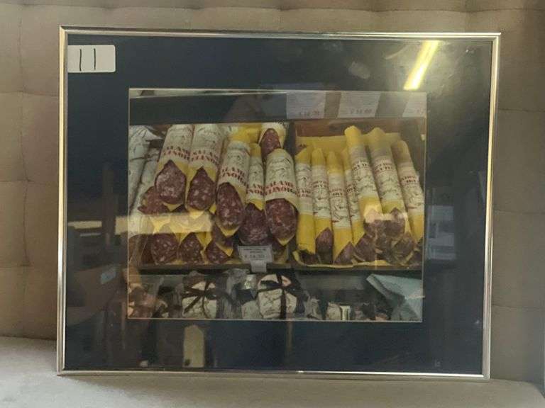 REAL ITALIAN BISTRO PHOTO IN CHROME FRAME APROX 20"x16"