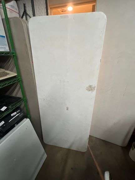 LIFETIME AND SAMSONITE 6' PLASTIC TABLES WITH METAL FOLDING LEGS