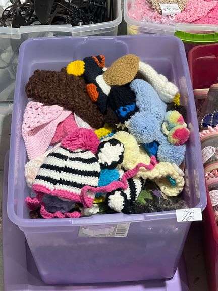 BRAND NEW HANDCRAFTED CROCHET & KNIT WINTER HATS FEATURING CHARMING DESIGNS. INFANT & CHILD SIZES INCLUDED. $28–$40 RETAIL VALUE EACH.