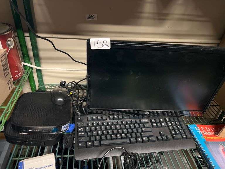 HP T530 THIN CLIENT MINI PC  EACH WITH POWER CABLE & HDMI CABLE, WITH USB KEYBOARD & HP 21kd MONITOR & POWER CABLE INCLD. **count per pc