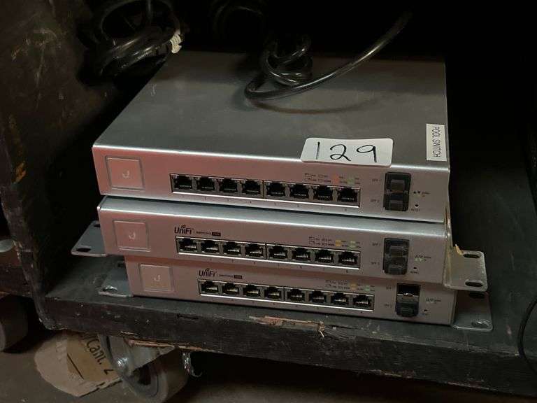 UNIFI SWITCH 8 150W MODEL US-8-150W EACH WITH POWER CABLE