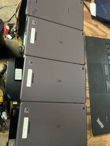 SAMSUNG GALAXY TAB A ANDROID TABLETS FOR VERIZON AND AT&T MOST TESTED AND POWER ON BUT SOME PASSWORD PROTECTED, ONE NEEDS SCREEN REPAIR