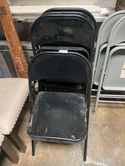 MAINSTAYS STEEL FOLDING CHAIR BLACK MODEL MS42000000BL