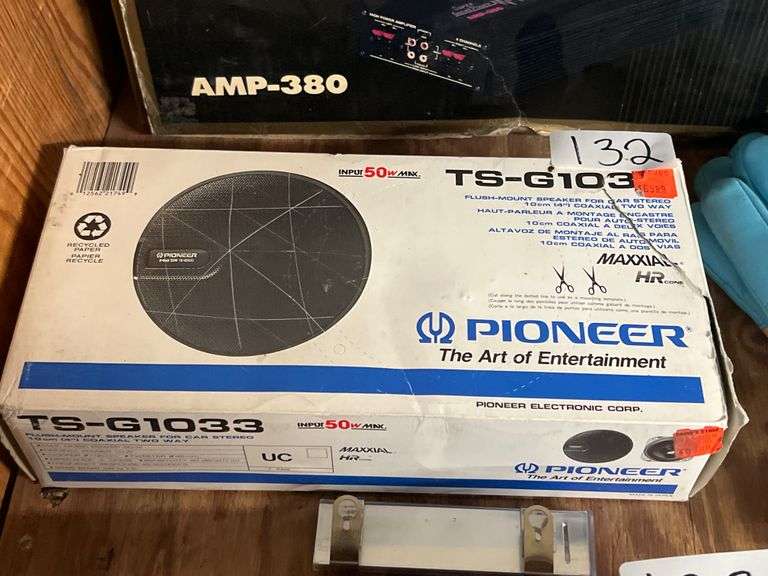 PIONEER TS-G103 50W MAX FLUSH MOUNT SPEAKER FOR CAR STEREO 4" COAXIAL 2-WAY